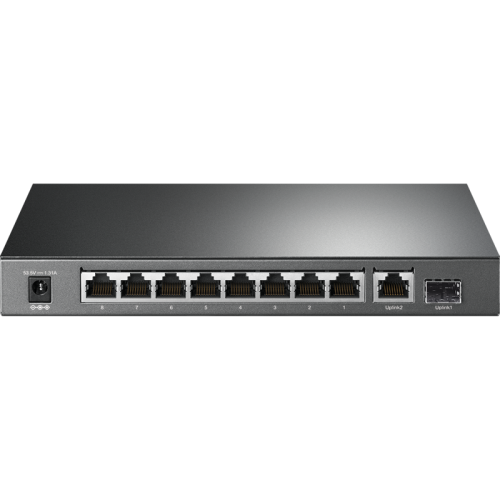 Коммутатор/ 8-port gigabit Unmanaged PoE+ Switch with 1 Gigabit RJ-45 + 1 SFP uplink ports, desktop mount, 8 802.3af/at compliant  PoE+ ports, 1 Gigabit RJ-45 + 1 SFP uplink ports