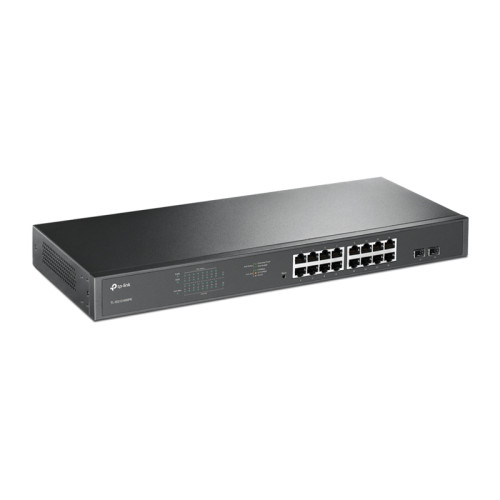 Коммутатор/ 18-port Gigabit PoE Smart switch, 16 RJ45 PoE ports 10/100/1000Mbps, 2 Gb combo SFP slots, PoE budget 250W