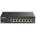 Коммутатор/ Коммутатор, 8x2.5GBase-T PoE 802.3bt 90 Вт, PoE-бюджет 230 Вт, корпус металл
