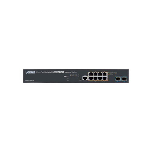 коммутатор/ PLANET MGS-5220-8P2X L3 8-Port 2.5G/1G/100T 802.3at PoE + 2-Port 10G SFP+ Managed Multigigabit Switch (240W PoE Budget, ERPS Ring, CloudViewer app, MQTT, Cybersecurity features, Hardware Layer 3 RIPv1/v2, OSPFv2/v3 dynamic routing, supports1G,