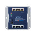 коммутатор/ PLANET WGS-814HP P30 Industrial 8-Port 10/100/1000T Wall-mount Gigabit Switch with 4-Port 802.3at PoE+ (60W PoE Budget, Standard/VLAN/Extend mode, fanless, -20 to 60 C),54V 72W AC power adapter included