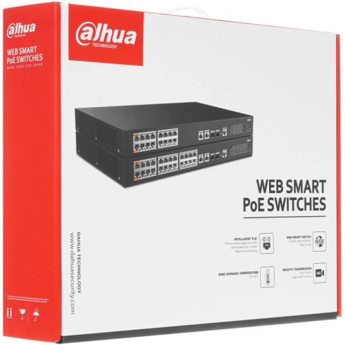 2xCombo 1000 Base-T/SFP 24x 10/100 Base-T（Hi-PoE/PoE+/PoE）IEEE802.3af/IEEE802.3at/Hi-PoE Мощность PoE  240Вт Размеры 440мм×300мм×44мм