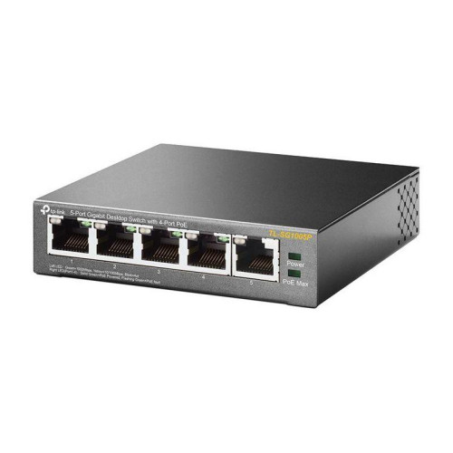 Коммутатор TP-Link TL-SG1005P (L2) 5x1Гбит/с 4PoE+ 65W неуправляемый