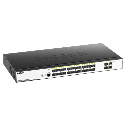 Коммутатор/ Managed L2 Switch 24x1000Base-X SFP, 4x10GBase-X SFP+, CLI, RJ45 Console, RPS, Dying Gasp