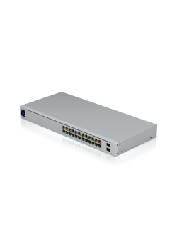 Коммутатор/ 24-port, Layer 2 PoE switch with a fanless cooling system.95W total PoE availability