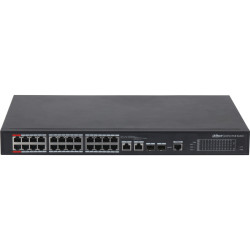 2xCombo 1000 Base-T/SFP  24x 10/100 Base-T（Hi-PoE/PoE+/PoE）IEEE802.3af/IEEE802.3at/Hi-PoE Мощность PoE 360Вт Размеры: 440мм×300мм×44мм