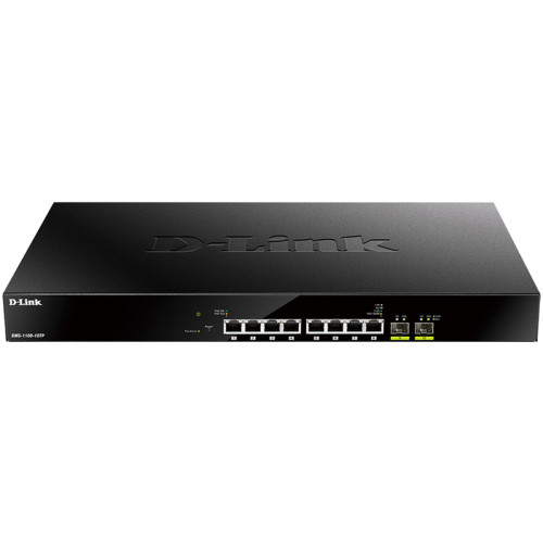 Коммутатор/ DMS-1100-10TP Smart L2 Switch 8x2.5GBase-T PoE, 2x10GBase-X SFP+, PoE Budget 240W Коммутатор/ DMS-1100-10TP Smart L2 Switch 8x2.5GBase-T PoE, 2x10GBase-X SFP+, PoE Budget 240W