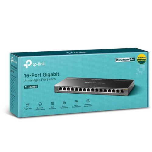 Коммутатор TP-Link TL-SG116E (L2) 16x1Гбит/с управляемый
