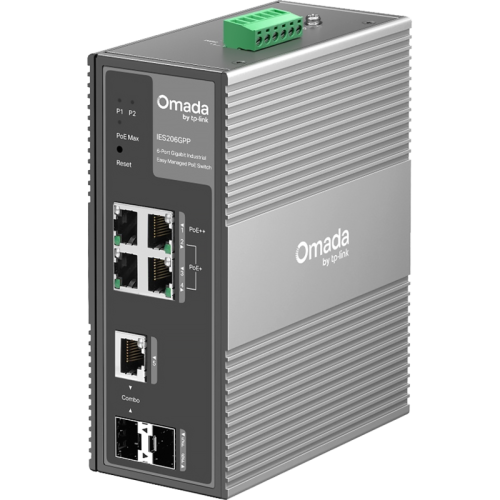 Коммутатор/ Omada 6-Port Gigabit Industrial Easy Managed Switch with 3-Port PoE+ and 1-Port PoE++
