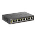 Коммутатор/ PoE-коммутатор, 8x1000Base-T (4x1000Base-T PoE), PoE-бюджет 60 Вт, корпус металл