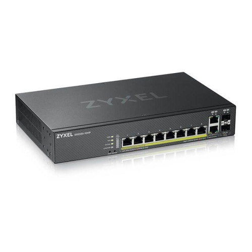 Коммутатор Zyxel GS2220-10HP-EU0101F (L2) 8x1Гбит/с 2xКомбо(1000BASE-T/SFP) 8PoE+ 180W управляемый