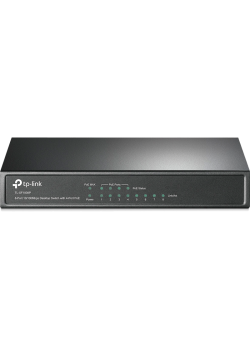 Коммутатор/ 8-port 10/100M PoE Switch, 8 10/100M RJ45 ports including 4 PoE ports, steel case