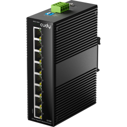 Промышленный коммутатор/ 8-Port Aluminum Industrial Switch, 1000Mbps 8-Port RJ45, Din-rail design, Power supply: DC 9.6~57V work temperature:-40 °C-75°C, Power Adapter Not Included