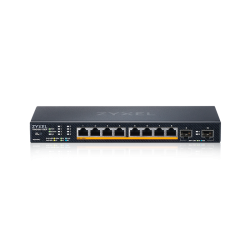 Коммутатор/ Multigigabit Smart L3 Lite switch Zyxel NebulaFlex XMG1915-10EP, 8xRJ-45: 1/2.5G PoE++, 2xSFP+, silent (no fan), PoE budget 130 W