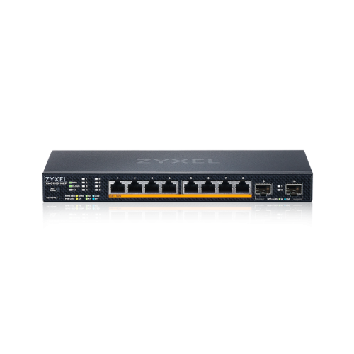 Коммутатор/ Multigigabit Smart L3 Lite switch Zyxel NebulaFlex XMG1915-10EP, 8xRJ-45: 1/2.5G PoE++, 2xSFP+, silent (no fan), PoE budget 130 W