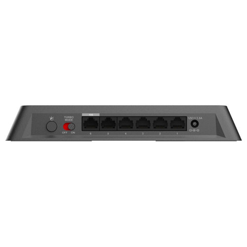 Конфигурируемый коммутатор/ Конфигурируемый коммутатор, 5x1000Base-T, 1x10GBase-T, DIP-переключатель, корпус металл