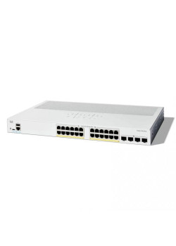 Коммутатор CISCO Catalyst 1200 24x10/100/1000 RJ-45 PoE+, 4x10G SFP+ uplinks, PoE+ 195W, Rack Mounting kit, Fanless, C1200-24P-4X