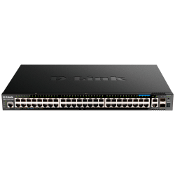Коммутатор/ DGS-1520-52MP,DGS-1520-52MP/A1A Managed L3 Stackable Switch 44x1000Base-T PoE, 4x2.5GBase-T PoE, 2x10GBase-T, 2x10GBase-X SFP+, PoE Budget 370W (740W with DPS-700), CLI, RJ45 Console, RPS