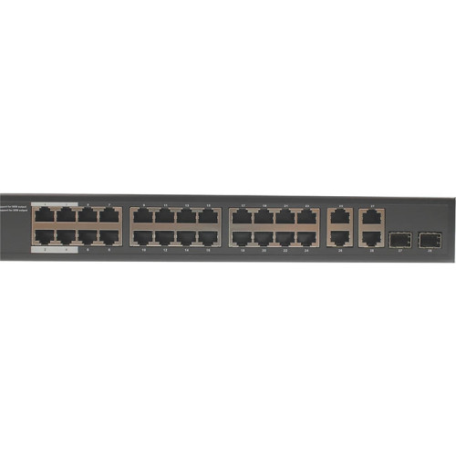 Коммутатор управляемый/ OSNOVO Web-управляемый PoE коммутатор Gigabit Ethernet на 28 портов. Порты: 4 x GE (10/100/1000Base-T) с PoE (до 90W, A+B) + 20 x GE (10/100/1000 Base-T) с PoE (до 30W) + 2 x GE Combo (1000BASE-T/1000Base-X) + 2 х GE (10/100/1000 B