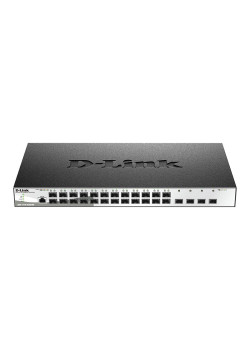 Коммутатор/ DGS-1210-28XS/ME/B2A Managed L2 Metro Ethernet Switch 24x1000Base-X SFP, 4x10GBase-X SFP+, CLI, RJ45 Console, RPS