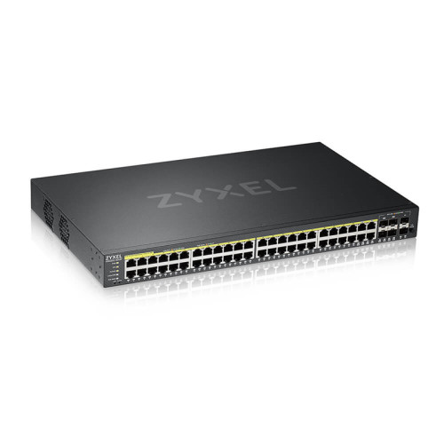 Коммутатор/ ZYXEL NebulaFlex Pro GS2220-50HP Hybrid L2 PoE+ Switch, 19 