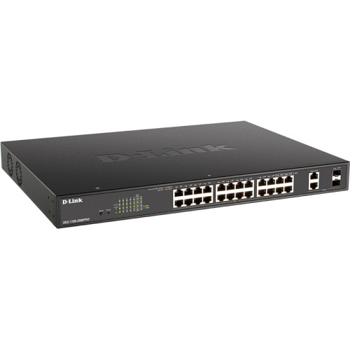 Коммутатор/ EasySmart L2 Switch 24х1000Base-T PoE, 2xCombo 1000Base-T/SFP, PoE Budget 525W, 4 PoE ports 802.3bt (90W)