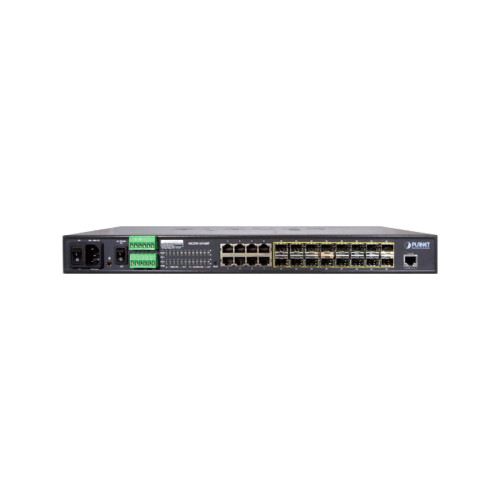 коммутатор/ PLANET 16-Port 100/1000Base-X SFP + 8-Port 10/100/1000Base-T L2/L4 Managed Metro Ethernet Switch (AC+2 DC, DIDO)