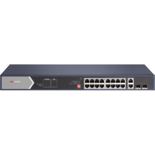 Коммутатор Hikvision DS-3E0520HP-E 18x1Гбит/с 2SFP 12PoE+ 4PoE++ 225W неуправляемый