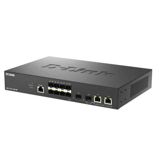 Коммутатор/ Управляемый L2 коммутатор, 8x1000Base-X SFP, 2xCombo 10GBase-T/SFP+, защита от статического электричества до 6 кВ, CLI, консольный порт RJ-45, RPS, поддержка Dying Gasp