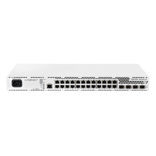 Ethernet-коммутатор MES2300-24P, 24 порта 10/100/1000BASE-T (RJ-45) PoE/PoE+, 4 порта 10GBASE-R (SFP+)/1000BASE-X (SFP), L3