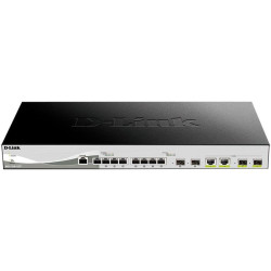 Коммутатор D-Link DXS-1210-12TC (L2) 8x10Гбит/с 2xКомбо(10GBase-T/SFP+) 2SFP+ настраиваемый