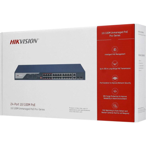 Коммутатор Hikvision DS-3E0326P-E(C) (L2) 24x1Гбит/с 2xКомбо(1000BASE-T/SFP) 24PoE 370W неуправляемый Коммутатор Hikvision DS-3E0326P-E(C) (L2) 24x1Гбит/с 2xКомбо(1000BASE-T/SFP) 24PoE 370W неуправляемый