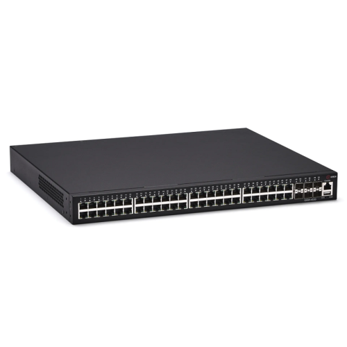Коммутатор/ Управляемый коммутатор  уровня L3, 48 портов 10/100/1000BASE-T, 6 портов 10GbE SFP+, консольный порт, 2 слота для установки сменных БП на задней панели