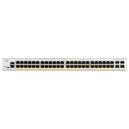 Коммутатор CISCO Catalyst 1200 48x10/100/1000 RJ-45 PoE+, 4x10G SFP+ uplinks, PoE+ 375W, Rack Mounting kit, C1200-48P-4X