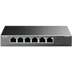 4-port 10/100 Mbit / s unmanaged PoE + switch with 2 10/100 Mbit/s Uplink ports, metal case, desktop installation, 4 802.3 af/at PoE+ ports, 2 10/100 Mbit/s Uplink ports