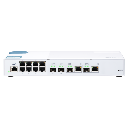 Коммутатор/ QNAP QSW-M408-2C Managed switch 10 Gb / s with 4 SFP + ports, 2 of which are combined with RJ-45, 8 1 Gb / s RJ-45 ports, bandwidth up to 96 Gb / s, JumboFrame support Коммутатор/ QNAP QSW-M408-2C Managed switch 10 Gb / s with 4 SFP + ports, 2 of which are combined with RJ-45, 8 1 Gb / s RJ-45 ports, bandwidth up to 96 Gb / s, JumboFrame support