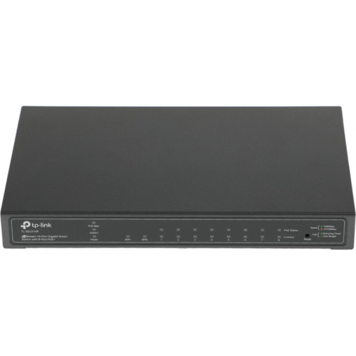 Коммутатор/ 8-port gigabit Smart PoE+ Switch with 2 SFP uplink ports,desktop mount, 8 802.3af/at compliant PoE+ ports, 2 SFP uplink ports, 58W PoE budget, L2 switch features