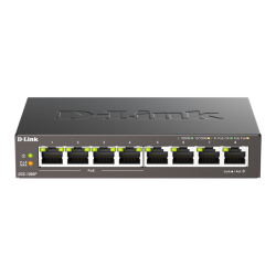 Коммутатор/ PoE-коммутатор, 8x1000Base-T (4x1000Base-T PoE), PoE-бюджет 60 Вт, корпус металл