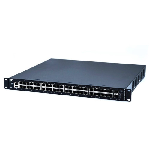 48xGE (RJ-45), 2xGE (SFP), PoE+, 740 Вт; AC; исполнение 19'', опция стекирования