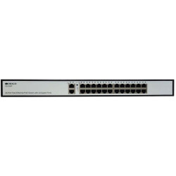 Коммутатор/ Неуправляемый PoE-коммутатор, 24x100Base-TX PoE, 2x1000Base-T, PoE-бюджет 285 Вт, PoE до 250 м, комплект для установки в 19