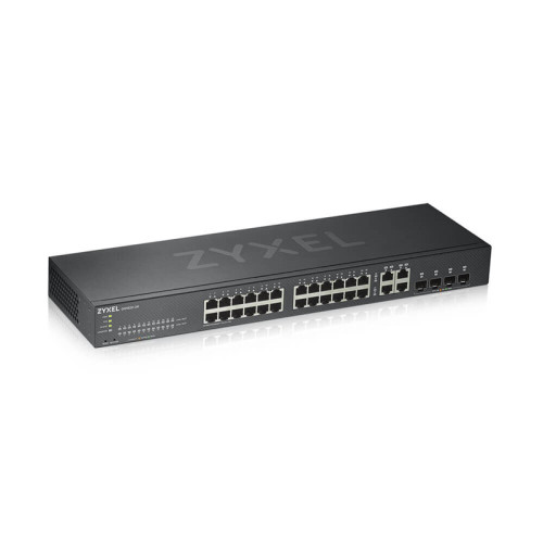 Коммутатор/ ZYXEL GS1920-24v2 Hybrid Smart switch ZYXEL Nebula Flex, 24xGE, 4xCombo (SFP/RJ-45), silent (fanless), Standalone / cloud management