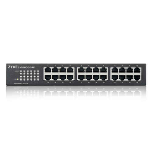 Коммутатор/ ZYXEL GS1100-24E Switch , 24xGE, rack 19 