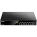Коммутатор/ DGS-1008MP/B Unmanaged Switch 8x1000Base-T PoE, PoE Budget 125W, metal case