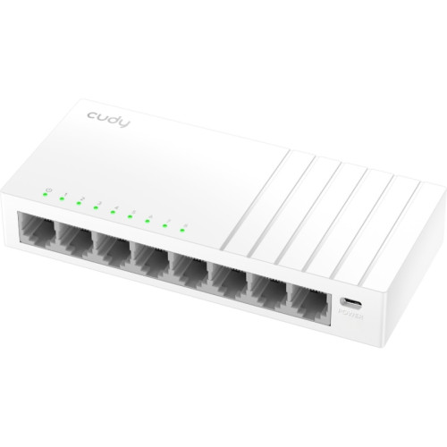 Коммутатор/ 8-Port Gigabit Desktop Switch, 8 10/100/1000M RJ45 Ports, Loop Detection, Desktop Plastic Case, Power Saving, Plug & Play, Wall-Mount,  Power Adapter Not Included