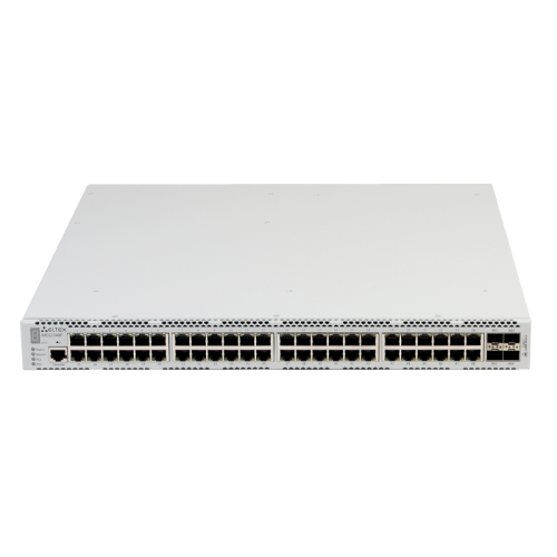 Ethernet-коммутатор MES2348P, 48 портов 10/100/1000 Base-T (PoE/PoE+), 4 порта 10GBase-R (SFP+)/1000Base-X (SFP), L3, 2 слота для модулей питания