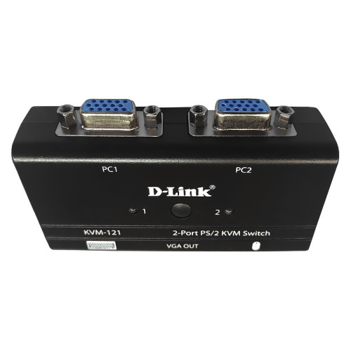 Коммутатор/ KVM-121 2-port KVM Switch, VGA+PS/2 ports