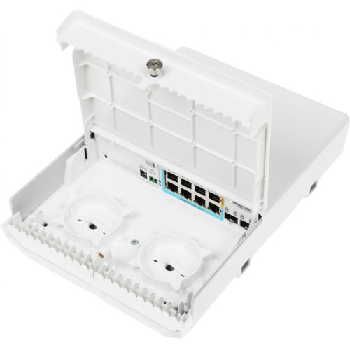 Коммутатор MikroTik netPower Lite 7R CSS610-1GI-7R-2S+OUT (L2) 8x1Гбит/с 2SFP+ 8PoE управляемый
