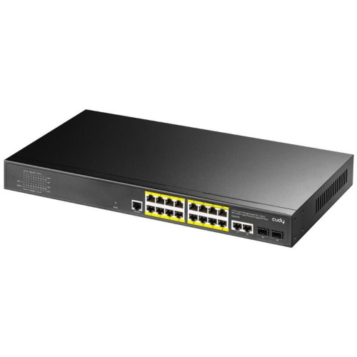 Коммутатор/ 16-Port Layer 2 Managed Gigabit PoE+ Switch with 2 Uplink Gigabit Ports and 2 Gigabit SFP Slots, 200W Коммутатор/ 16-Port Layer 2 Managed Gigabit PoE+ Switch with 2 Uplink Gigabit Ports and 2 Gigabit SFP Slots, 200W