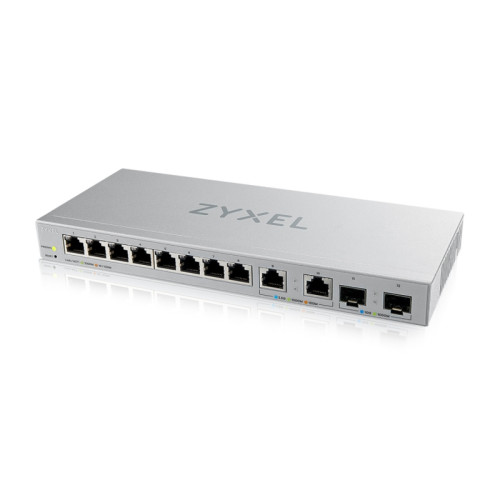 Коммутатор/ Zyxel XGS1210-12 Multi-Gigabit Smart L2 Switch, 8xGE, 2x1/2.5GE, 2xSFP+, Desktop, Silent Коммутатор/ Zyxel XGS1210-12 Multi-Gigabit Smart L2 Switch, 8xGE, 2x1/2.5GE, 2xSFP+, Desktop, Silent