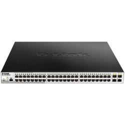 Коммутатор/ DGS-1210-52MP/ME/B Managed L2 Metro Ethernet Switch 48x1000Base-T PoE, 4x1000Base-X SFP, PoE Budget 370W, Surge 6KV, CLI, RJ45 Console, Dying Gasp